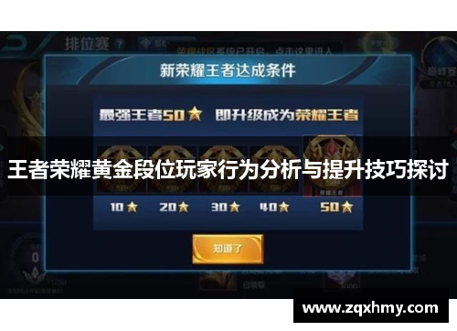 王者荣耀黄金段位玩家行为分析与提升技巧探讨